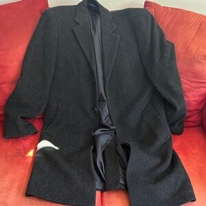 Black Wool Nautica Overcoat